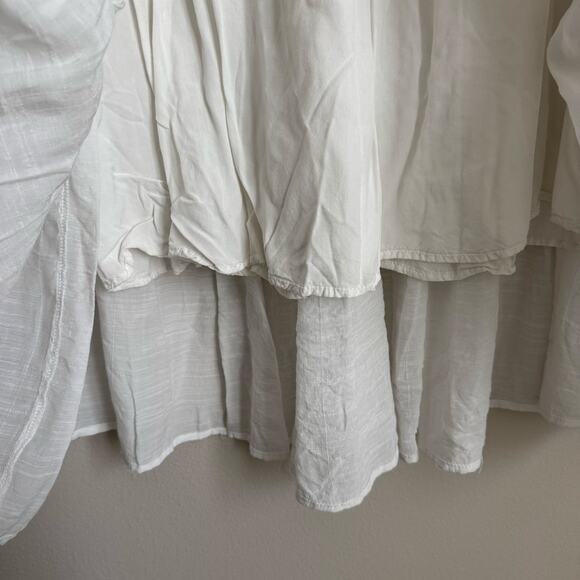 Princess Polly Mya White Maxi Skirt Womens Size 6 Cottage Boho Festival Stretchy - Picture 7 of 11